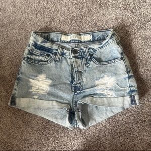 Brandy Melville acid wash denim shorts